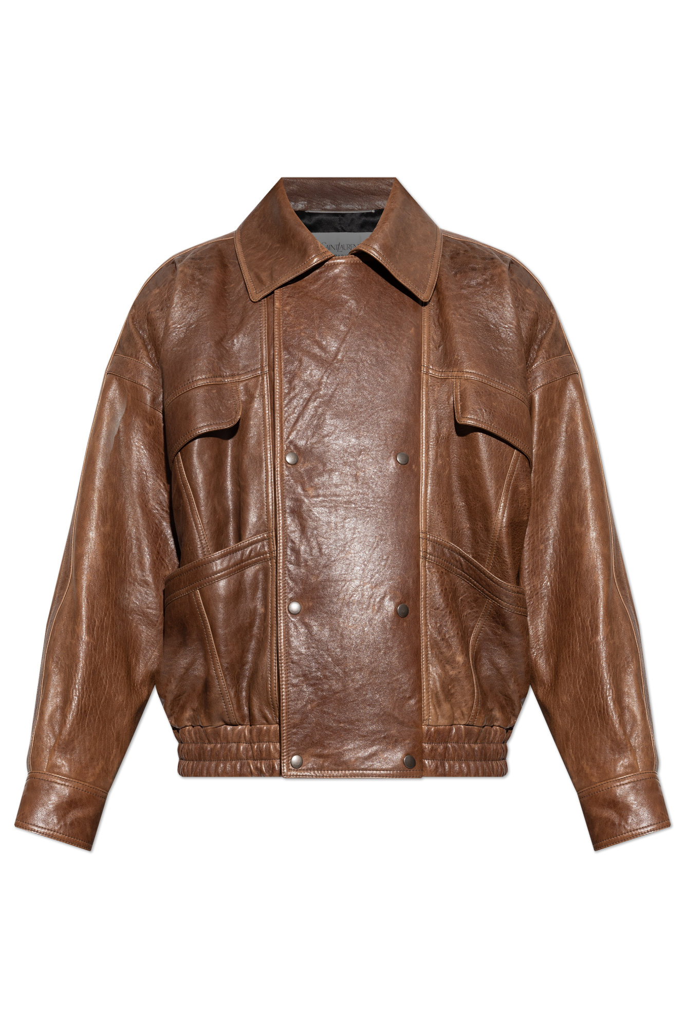 アウターその他 SAINT LAURENT Canvas jacket Brown bomber jacket in aged lambskin | Saint Laurent | YSL FR